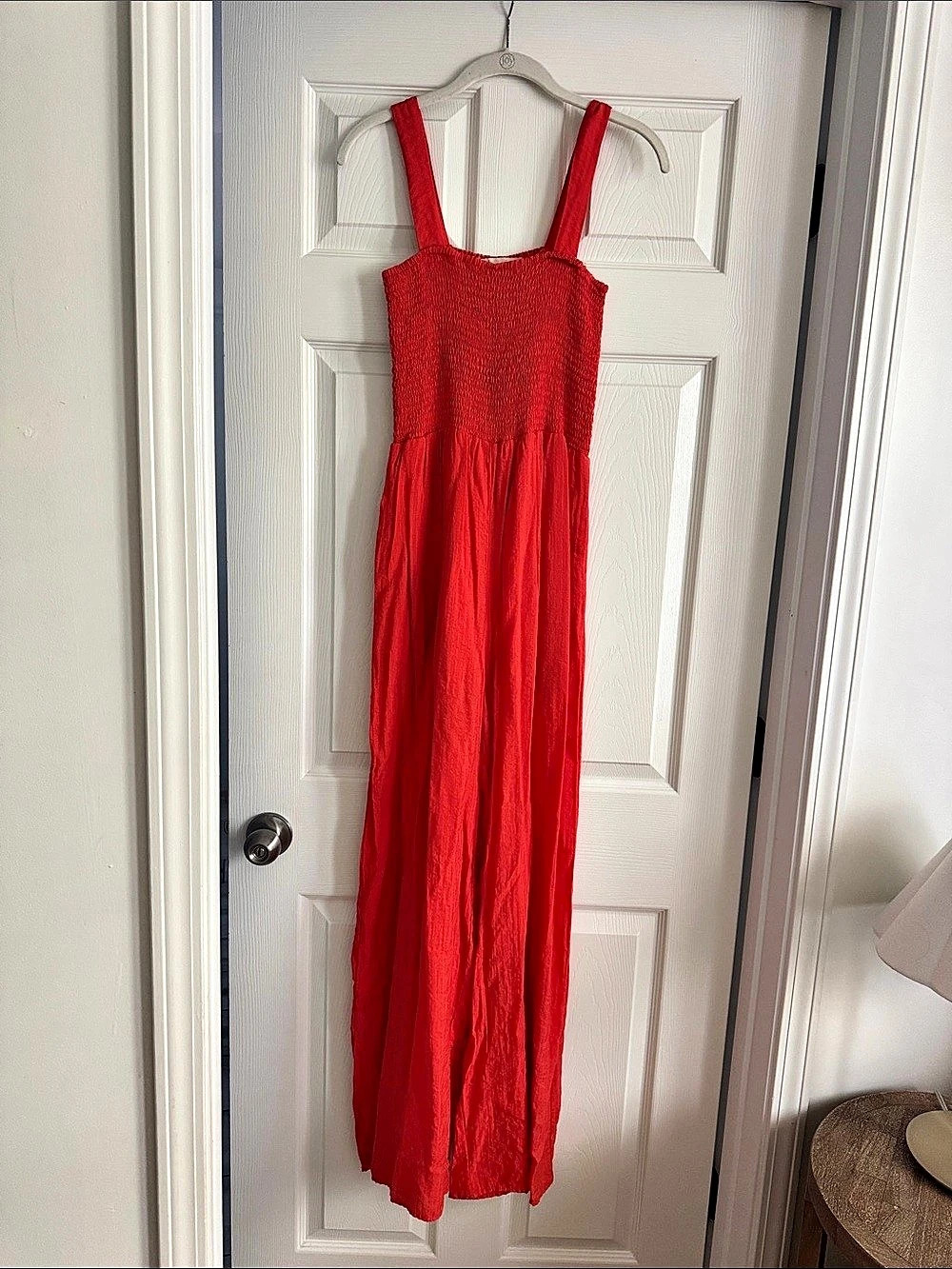 Red Wide-Leg Jumpsuit
